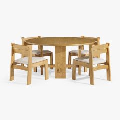 Modern Classics Slatted Back Oak Dining Chair | SHIPS FREE