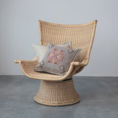 Modern Coastal Swivel Pedestal Chair