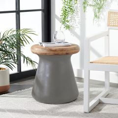 Modern Farmhouse Button Accent Stool