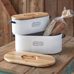 Modern Farmhouse Lidded Bread Box Set of 2