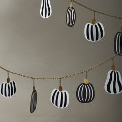 Modern Farmhouse Striped Pumpkin Garland