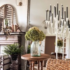 Modern Farmhouse Tall White Candelabra