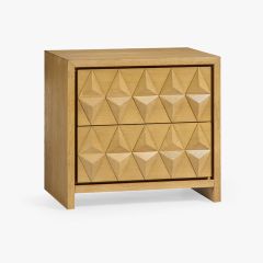 Modern Geometric 2 Drawer Nightstand | FREE SHIPPING