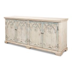 Modern Gothic Distressed 4 Door Sideboard