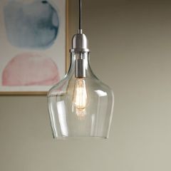 Modern Industrial Glass Shade Pendant Light