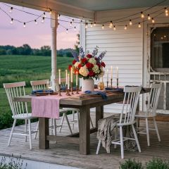 Modern Oak Expandable Dining Table