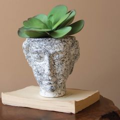 Modern Painted Ceramic Face Planter