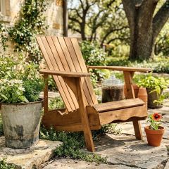 Modern Rustic Wood Patio Chair