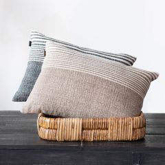 Modern Stripes Lumbar Pillow Brown