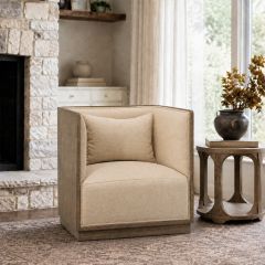 Modern Swivel Barrel Chair