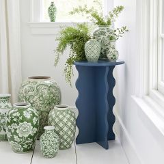 Modern Waves Round Accent Table