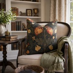 Moody Floral Accent Pillow
