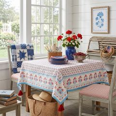 Mughal Bloom Tasseled Tablecloth