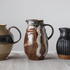 Multi Color Reactive Glaze Pitcher