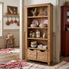 Multi Shelf Bookcase With Baskets