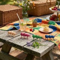 Multicolored Metal Ant Set of 4