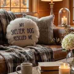 My Shelter Dog Rescued Me Cushion Pillow