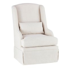 Natural Farmhouse Cushioned Accent Chair