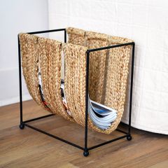 Natural Farmhouse Magazine Holder Stand