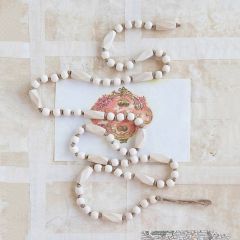 Natural Paulownia Wood Bead Garland Set of 2