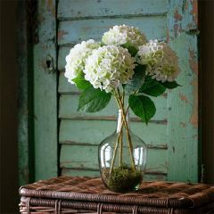 Natural Touch White Bridal Hydrangea Stem