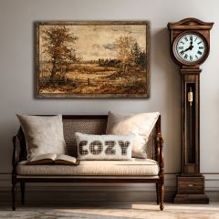 Neutral Fall Landscape Canvas Wall Art