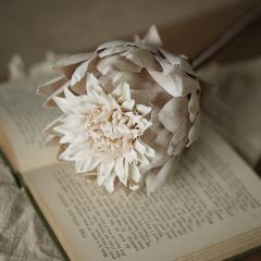 Neutral Hue Faux Artichoke Stem