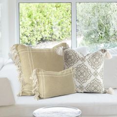 Nice and Neutral Fringed Accent Pillow Cover