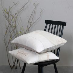 Nice and Neutral Patchwork Accent Pillow