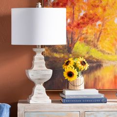 Nice and Neutral Table Lamp with Linen Shade