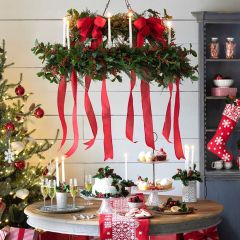 Nordic Christmas Embroidered Table Runner