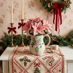 Nostalgic Noel Hand Painted Stoneware Pitcher