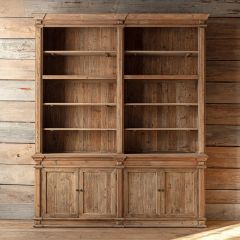 Old Pine Two Section Bookshelf