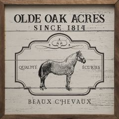 Stables Whitewash Framed Wall Art