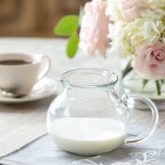 Organic Clear Glass Round Pitcher