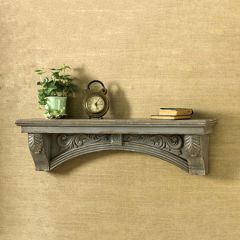 Ornate Aged Mantle Shelf