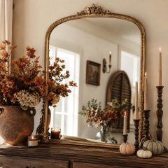 Ornate Elegance Gold Framed Mirror 39 Inch