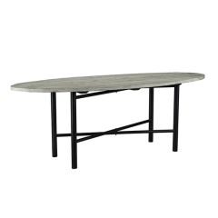 Oval Dining Table With Metal Base
