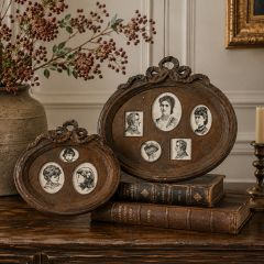 Oval Rust Photo Frame Set of 2