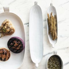 Oval Stoneware Dish With Handles