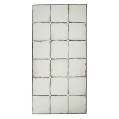Oxidized Windowpane Glass Mirror 47.5 Inch