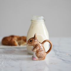 Painted Ceramic Mouse Creamer