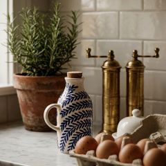 Painted Indigo Vine Oil Cruet