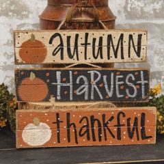 Painted Polka Dot Fall Sign Set of 3