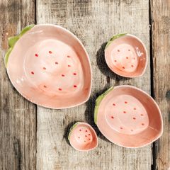 Painted Strawberry Nesting Bowl Set of 4