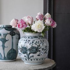 Painted Sunflower Porcelain Pot