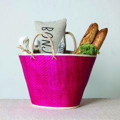 Palm Leaf Handled Tote