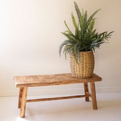 Parquet Top Fir Wood Bench
