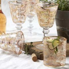 Patina Vie Bellissimo Glassware by Antique Farmhouse Set of 4