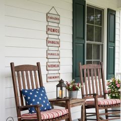 Patriotic Celebration Hanging Stacked Sign